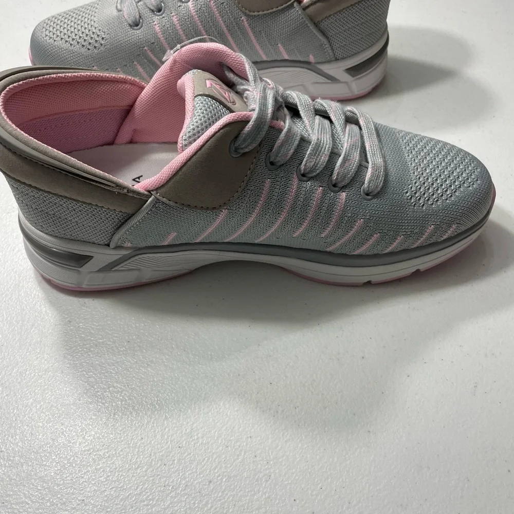 Zeba Gray and Pink Women's Sneakers Size 10 hands free Slipon SB-